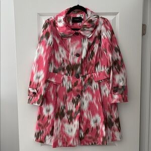 Spring Classic XL Patterned Button-Down Lightweight Jacket